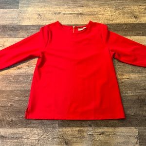 Red Chicos 3/4 sleeve blouse.